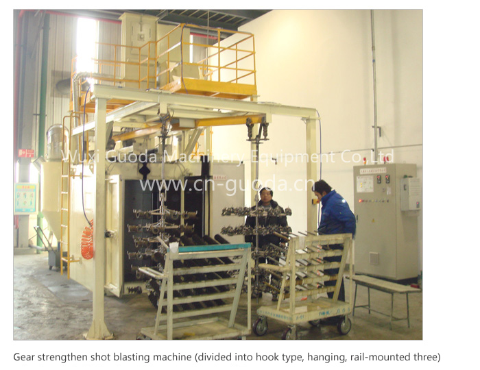 Gear strengthen shot blasting machine