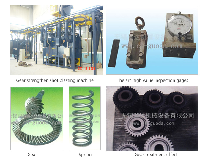 Gear strengthen shot blasting machine